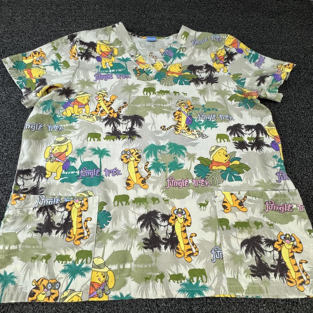The Wonderful World Of Disney Tunic T-Shirt Womens M Gray Winnie The Pooh Tigger